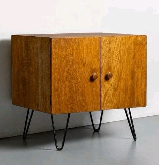 photo for sale Mid Century Teak Record Cabinet Cupboard Mid Century Retro C1960s