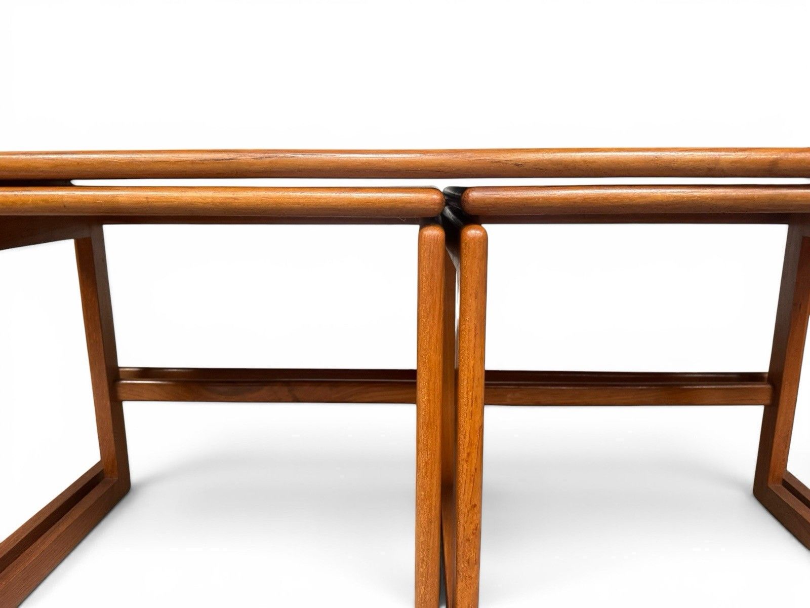 Arne Hovmand Olsen For Mogens Kold Solid Teak Nest Of Tables Rare Mid Century photo vinterior