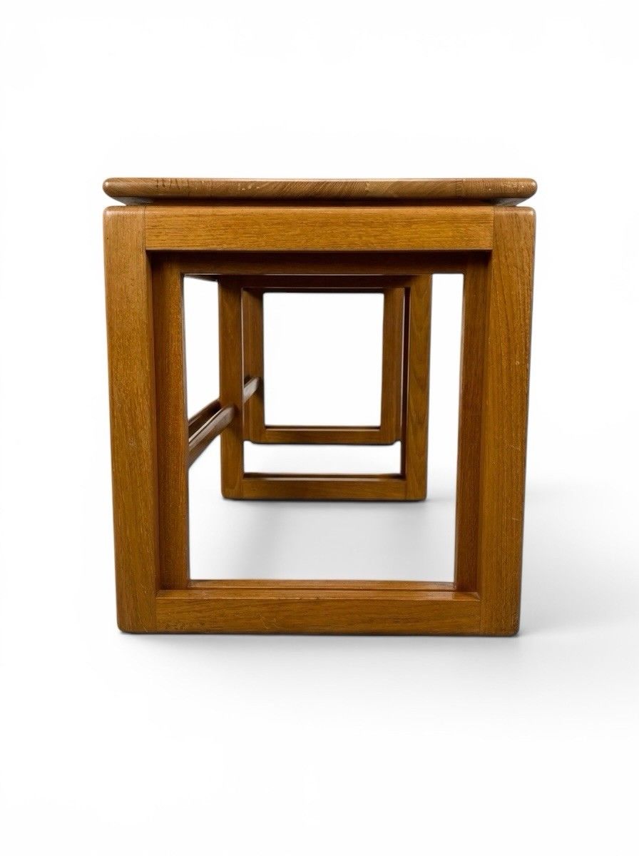 Furniture Arne Hovmand Olsen For Mogens Kold Solid Teak Nest Of Tables Rare Mid Century photo