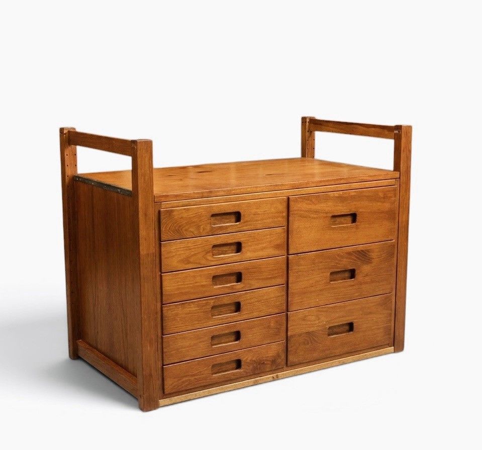 Vintage Danish Solid Pine Chest Of Drawers Very Rare Super Quality Mid Century photo for sale