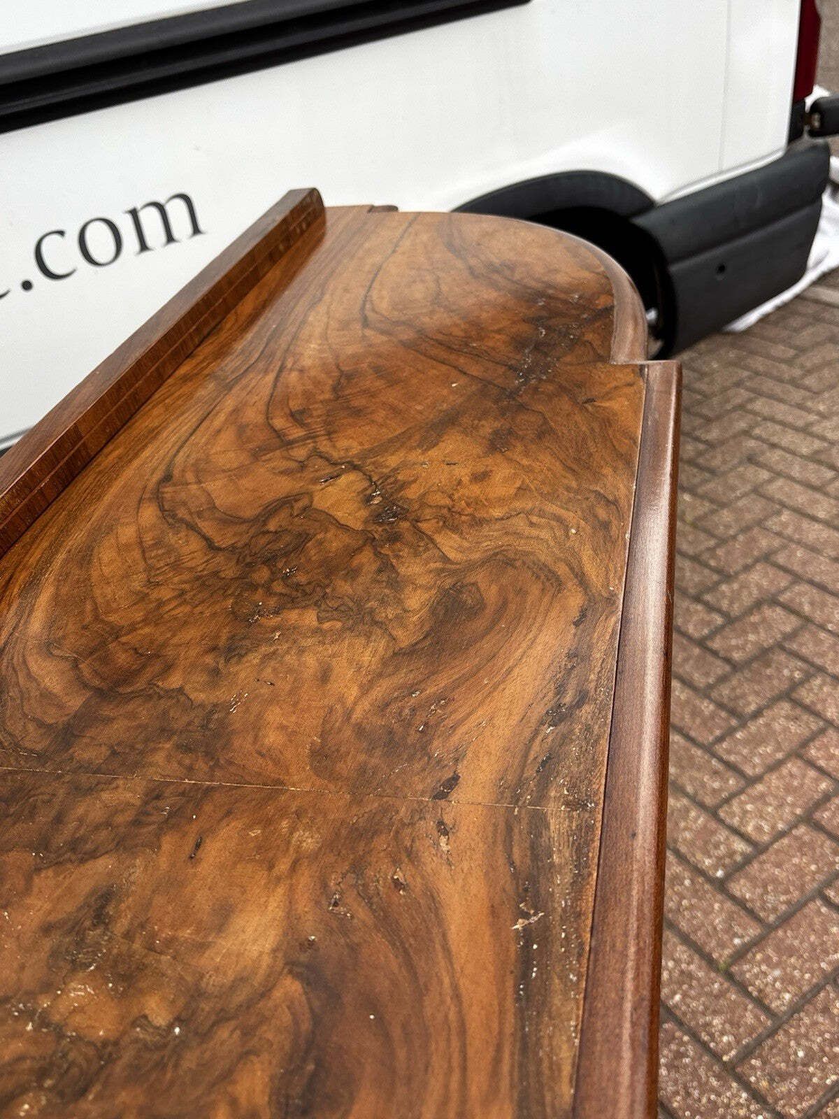 photo for sale Victorian Burr Walnut Credenza.