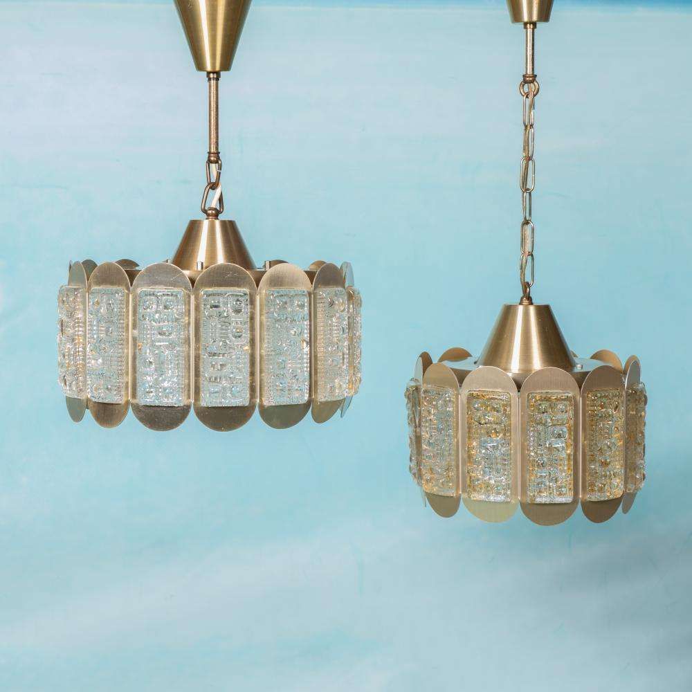 Vintage Danish Design Vitrika Glass Pendant Lamp photo Lighting