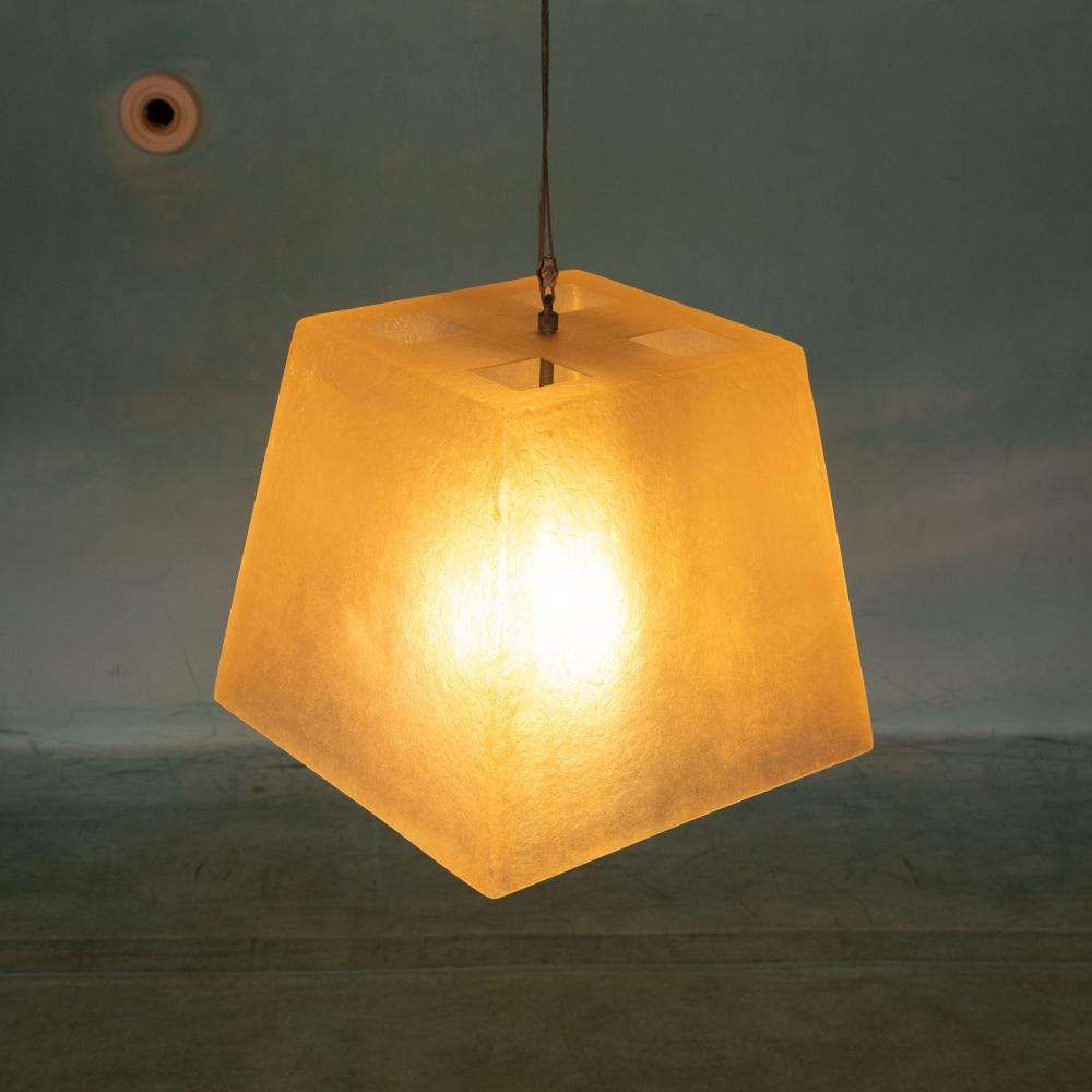 Minimalistisch Vintage Hanglamp Van Glasvezel, Roche Bobois