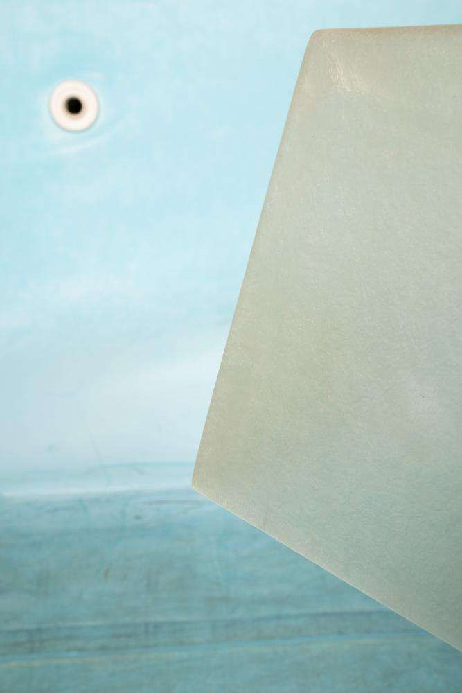 photo furniture Minimalist Vintage Fiberglass Pendant Lamp, Roche Babois