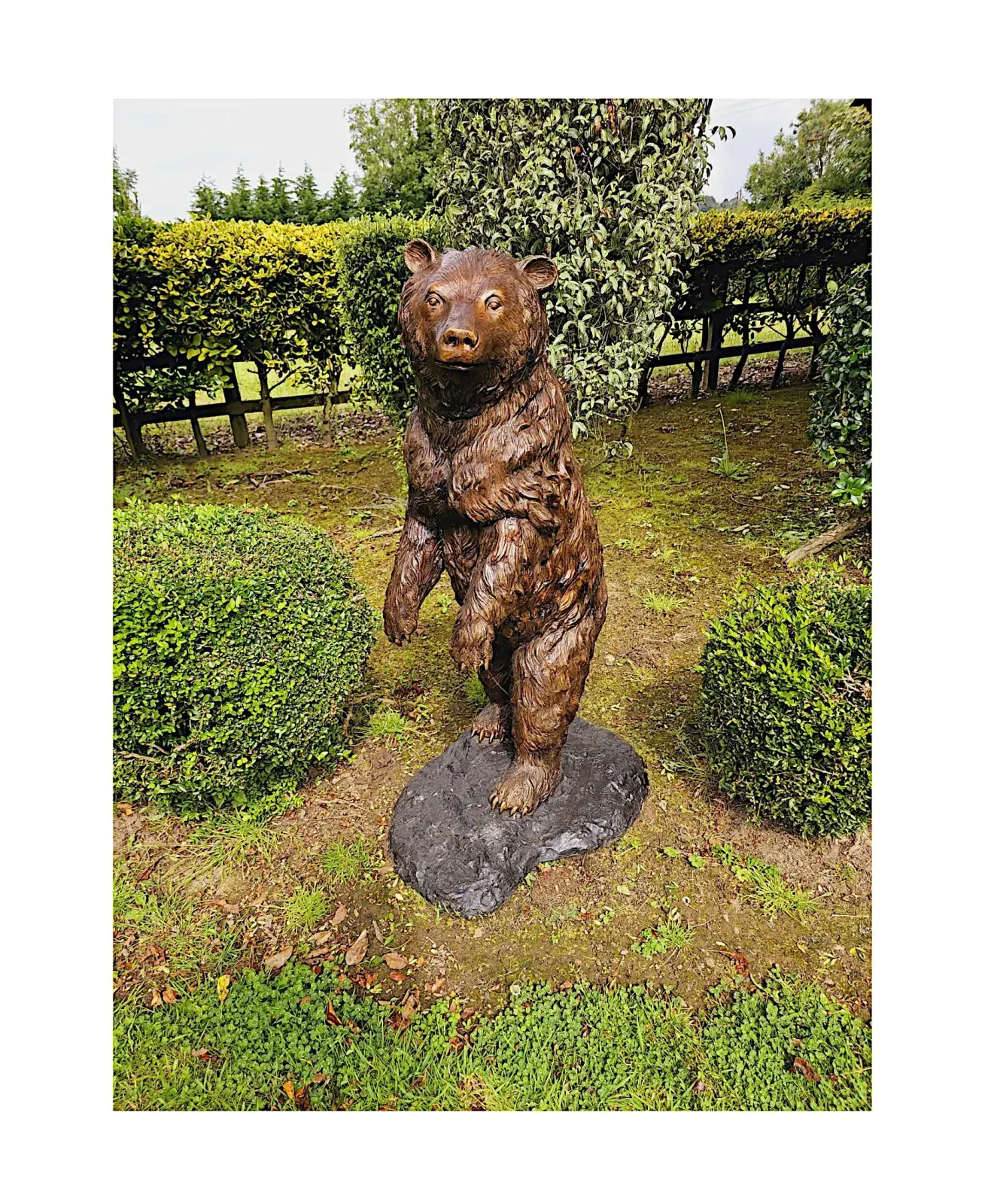 A Very Fine Bronze Animalier Garden Sculpture Of A Bear photo furniture