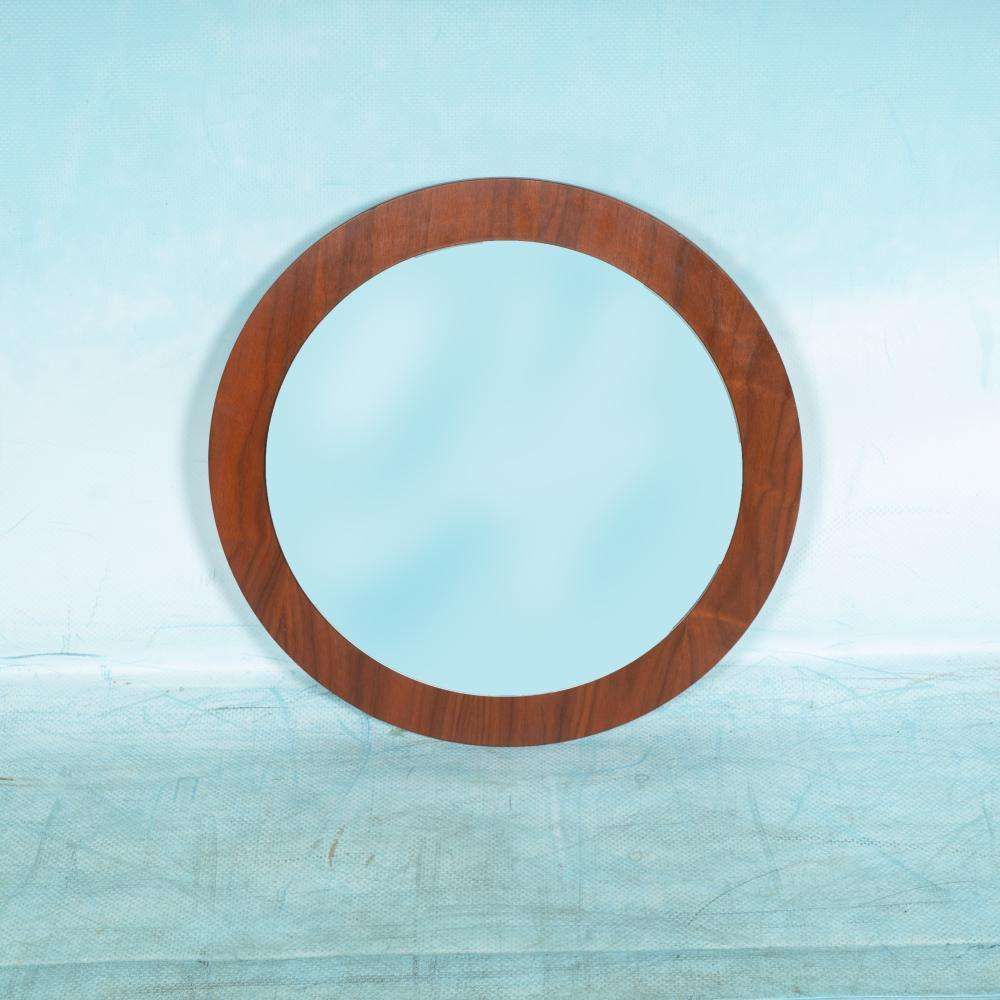 Vintage Walnoten Wandspiegel, Jaren Zestig Minimalistisch Design