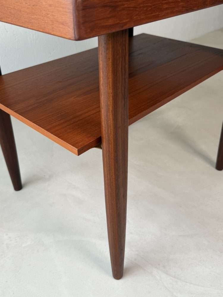 Vintage Teak Opal Tijdschriftentafel Ca. Jaren 1960 photo for sale