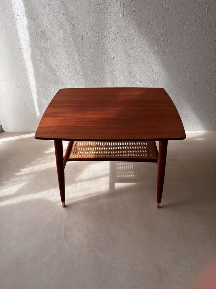 photo furniture Swedish Design Side Table Alberts Mahogany & Webbing 1960s