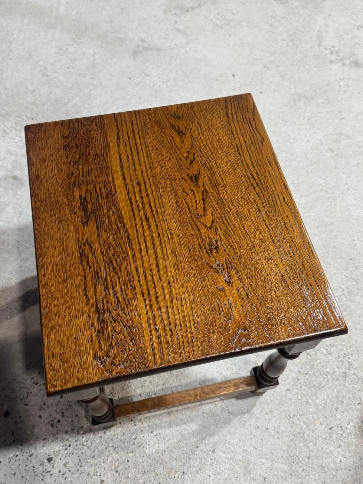 photo furniture Vintage Oak Nest Of Tables Graduated Nesting Side Tables English Quality