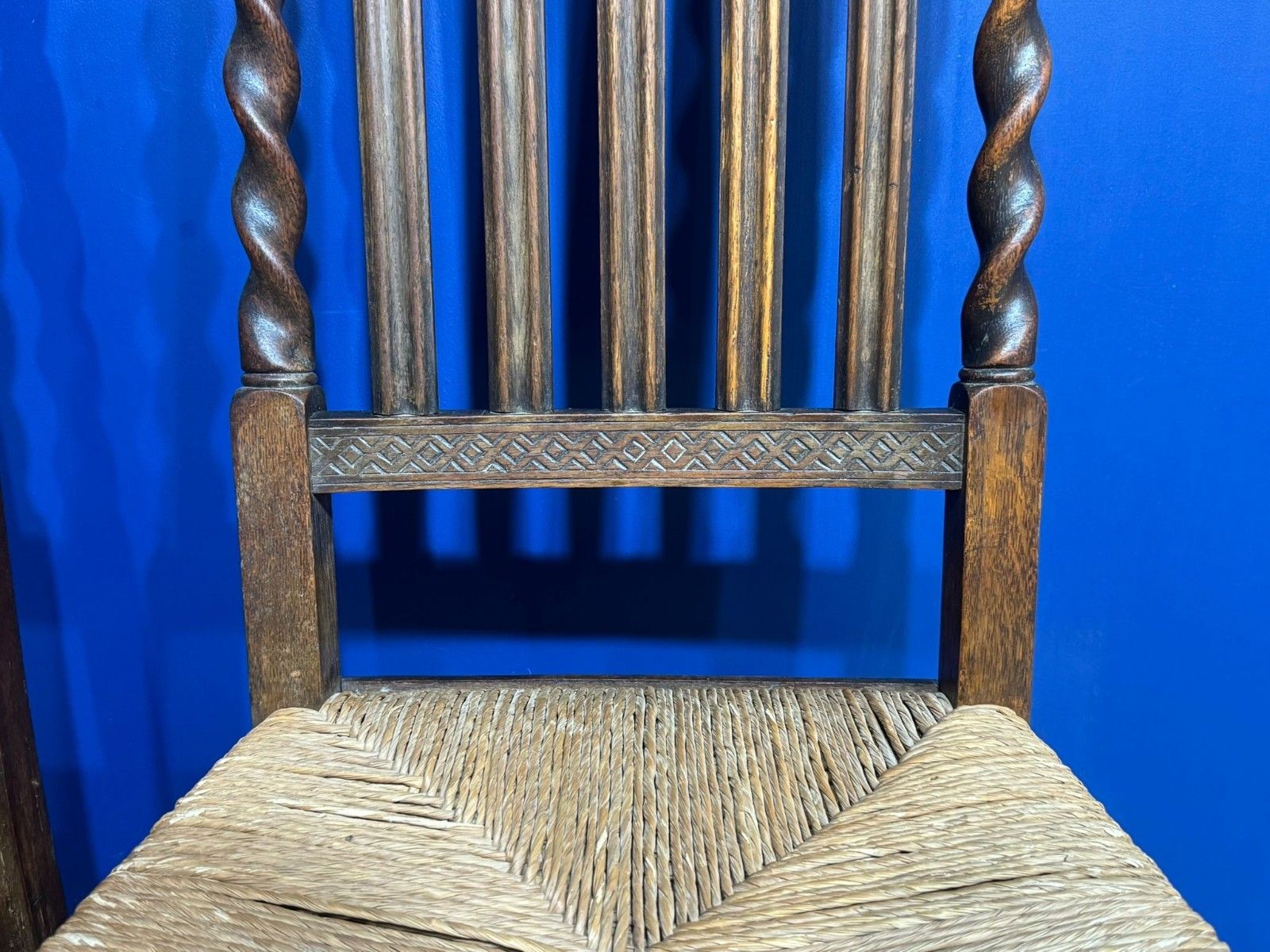 Victorian Barley Twist Chairs With Reed Seat Base Antique Vintage Ornate Dining photo buy