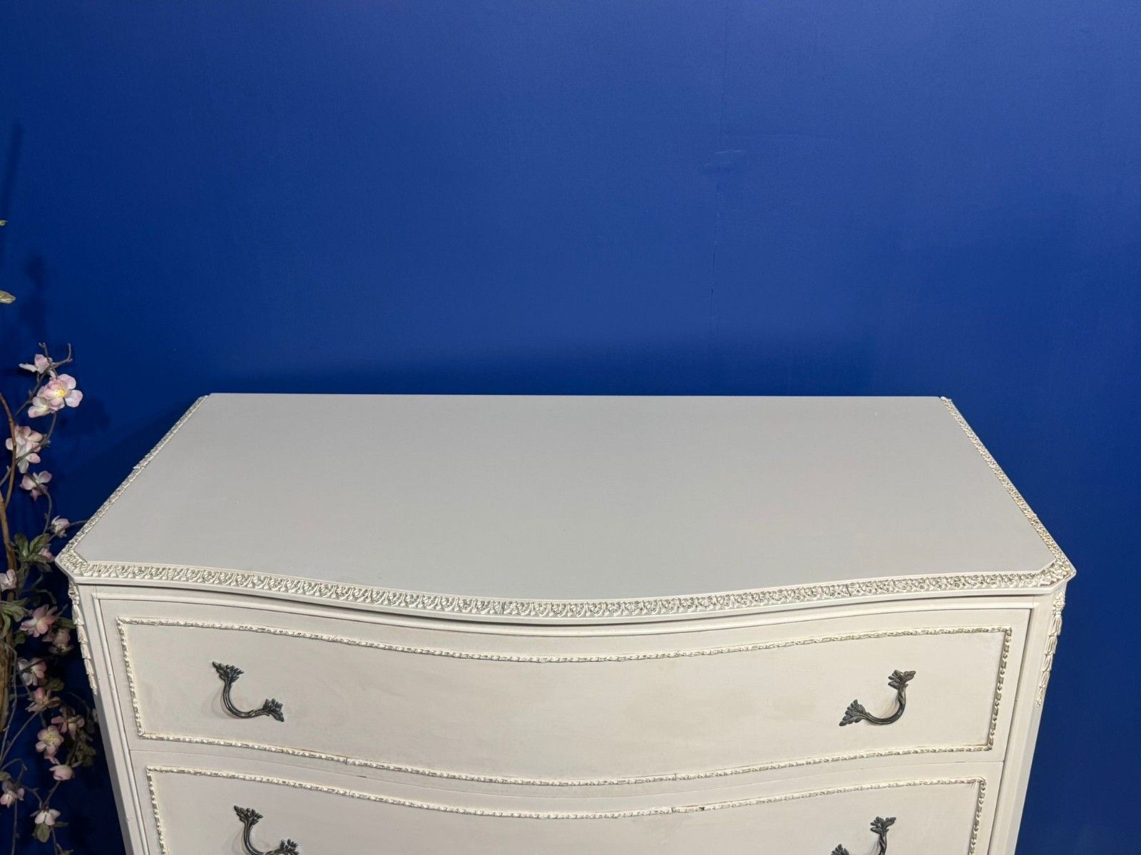 Vintage Olympus Chest Of Drawers White Cream French Louis XV Style 5 Drawers photo 225.0