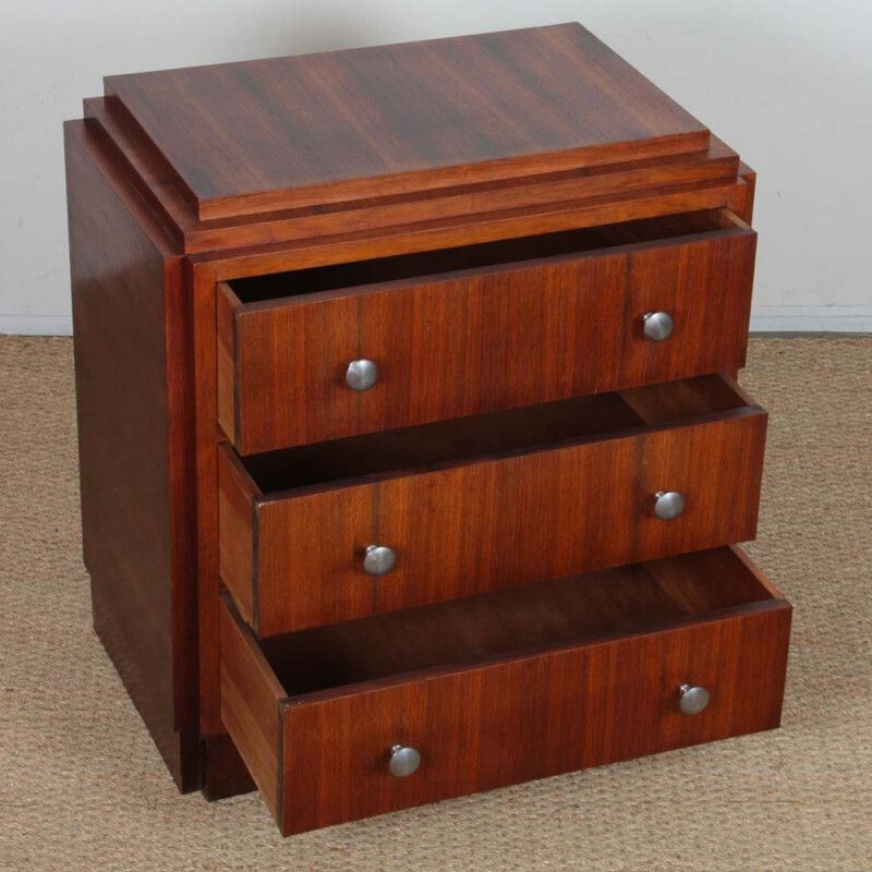 Art Deco Walnut Chest Of Drawers, French Made, Circa 1930–1940 photo Furniture
