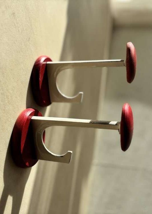 Furniture Wooden Space Age Coat Hooks Schönbuch 1970s Set Of 2 photo