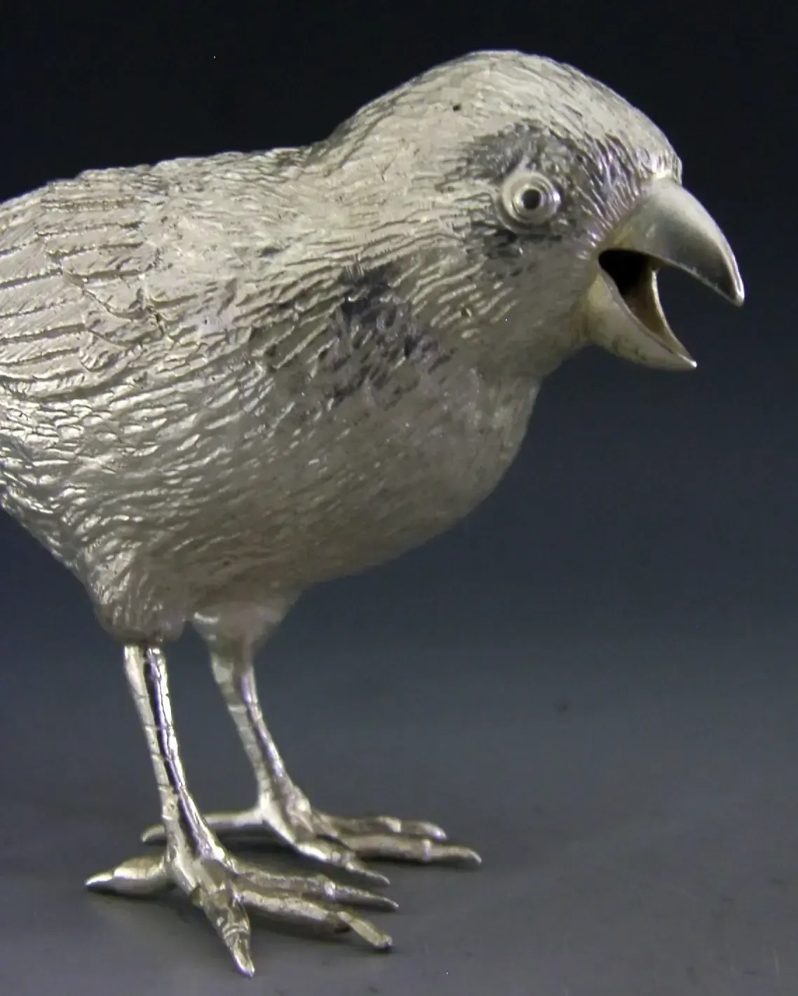 Beautiful Life Size Solid Sterling Silver Bird Figure 1979 Animal 112g Finch? photo Art