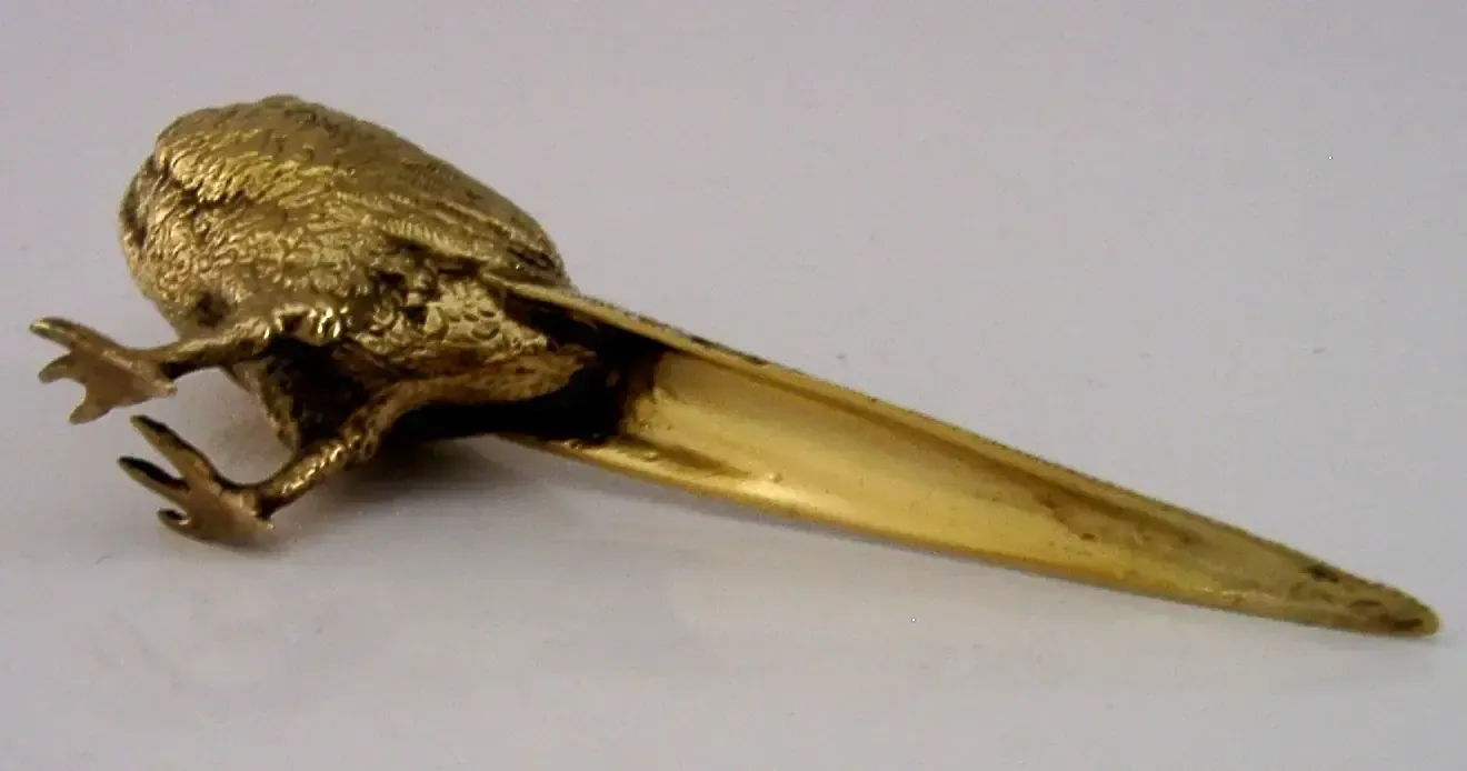 Figurine d'oiseau faisan doré en argent sterling, 12,8 cm, Londres 1994 photo buy