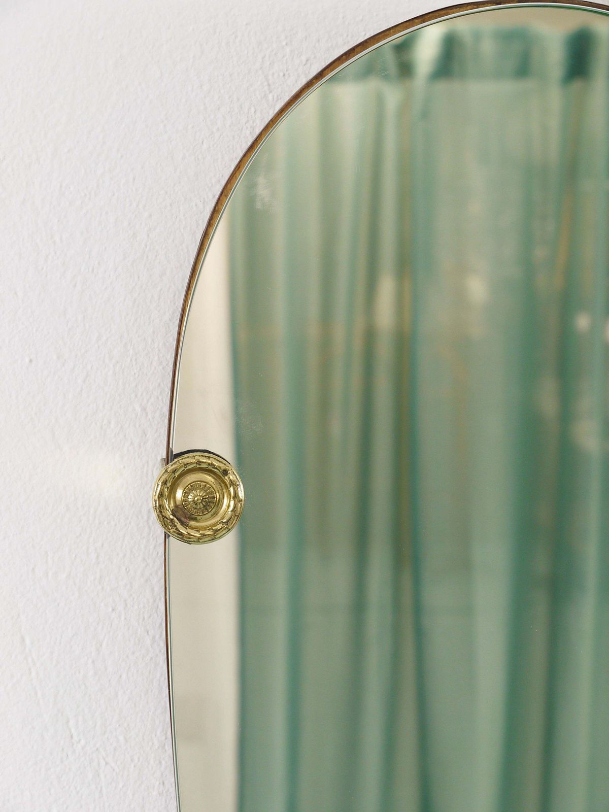 Scultpural Brass Hand Mid Century Wall Mirror, Italy, 1950s photo buy
