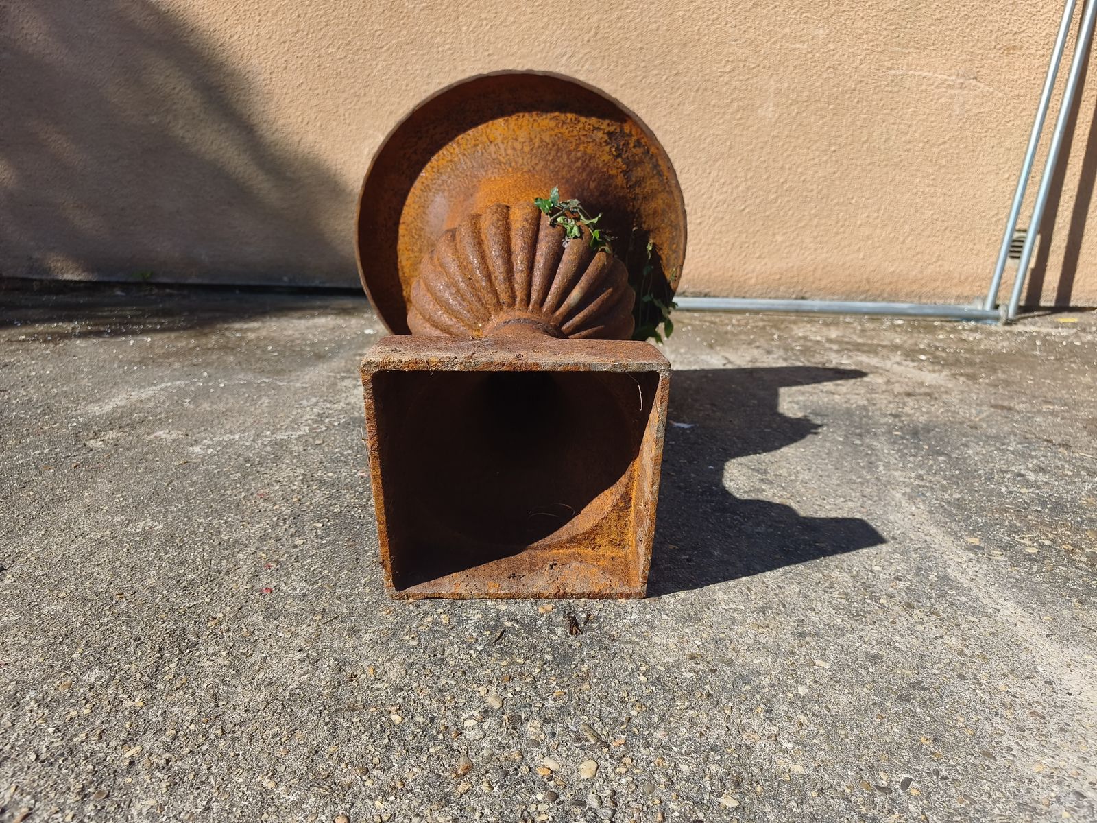 Garden Decor Pair Of 19th Century Cast Iron Medici Vases photo