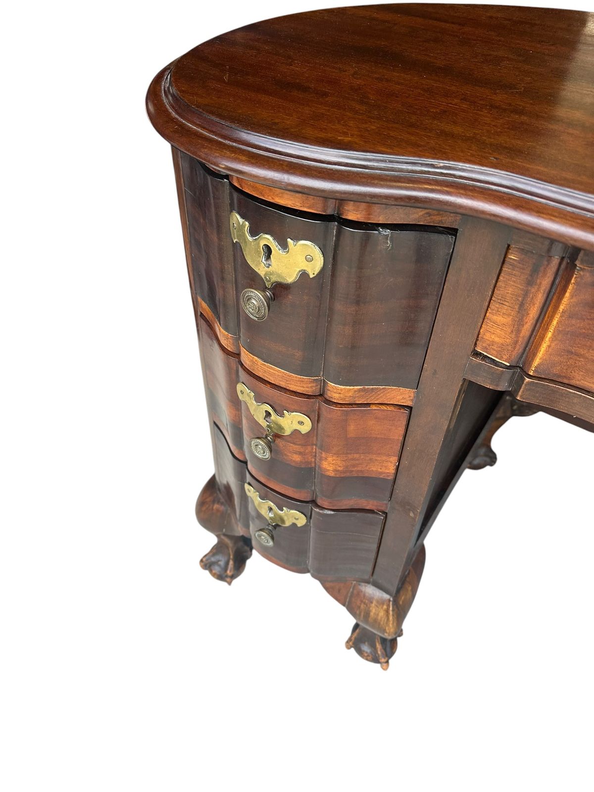 Antique Imbuia Serpentine Desk. photo buy