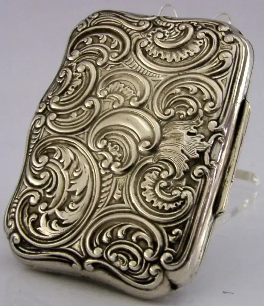 Boîte de chasse au faisan en argent massif, importation française d'époque, 54 g, vers 1900 photo buy