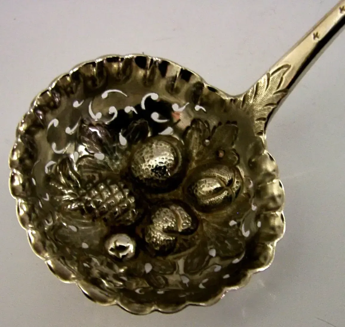 Georgian 48g Solid Sterling Silver Berry Sugar Sprinkler Sifter Spoon 1803 photo Home Decor