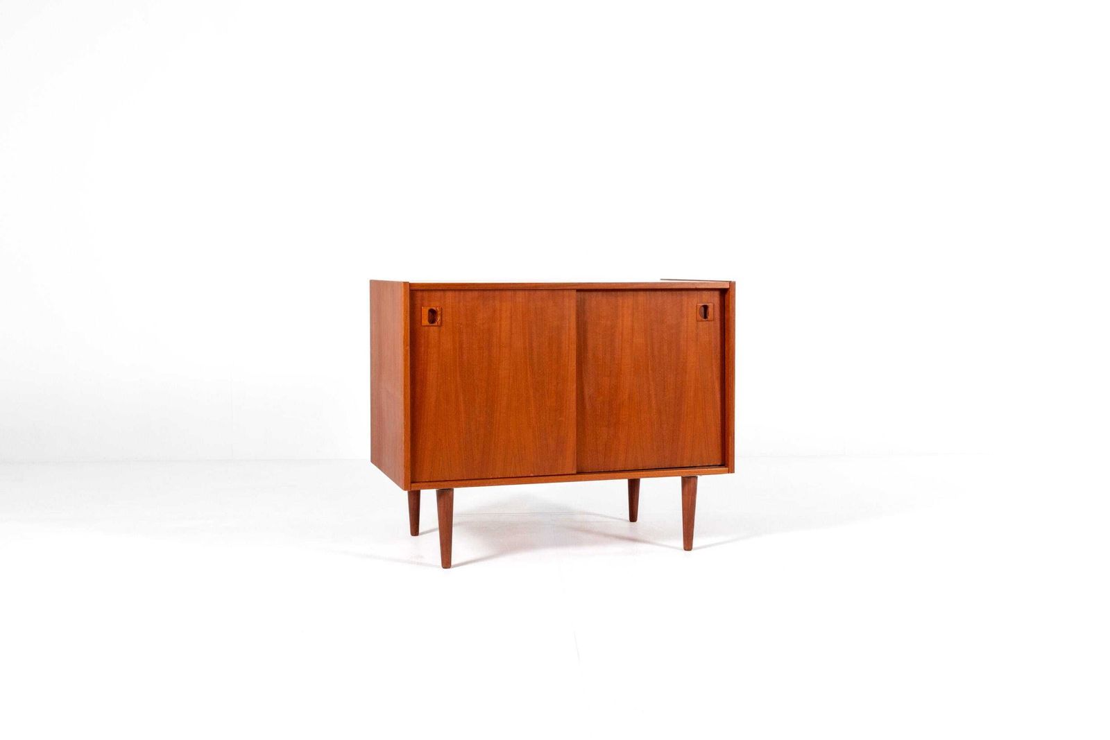 Furniture Mid Century Swedish Teak Sliding Door Cabinet, 1960s photo