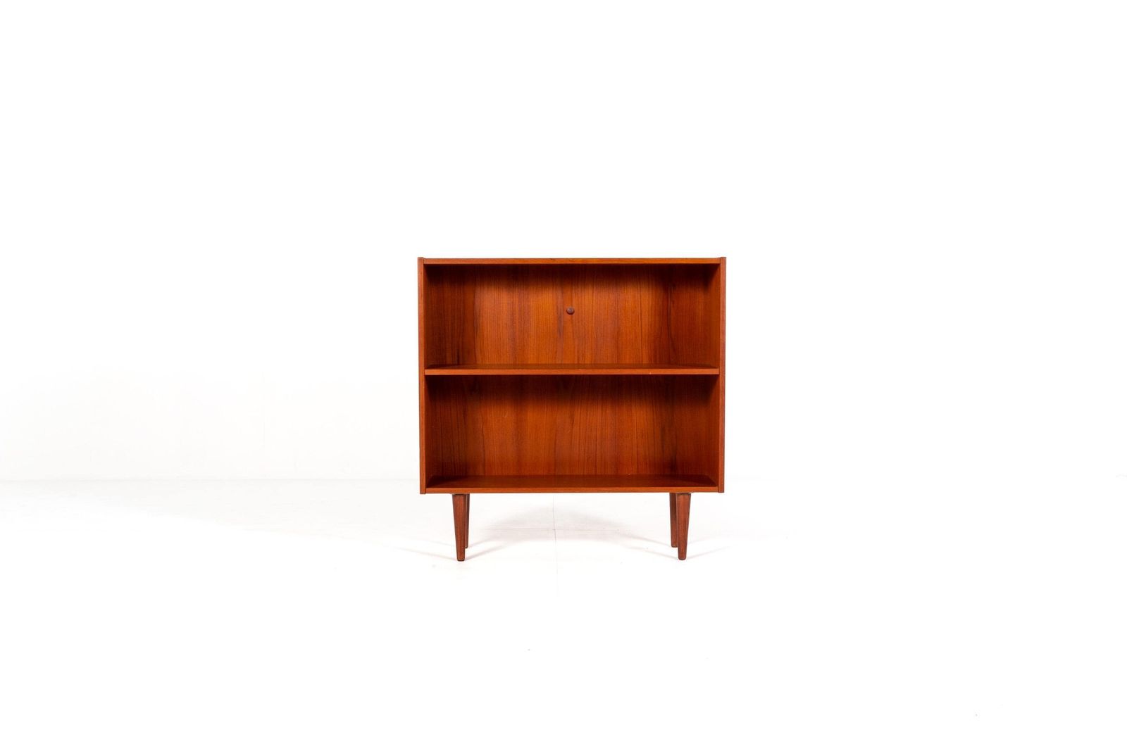 Mid Century Danish Teak Bookcase Cabinet, 1960s Scandinavian Open Shelf Storage photo for sale