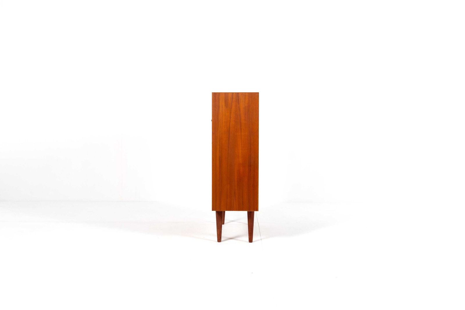 photo for sale Mid Century Danish Teak Bookcase Cabinet, 1960s Scandinavian Open Shelf Storage