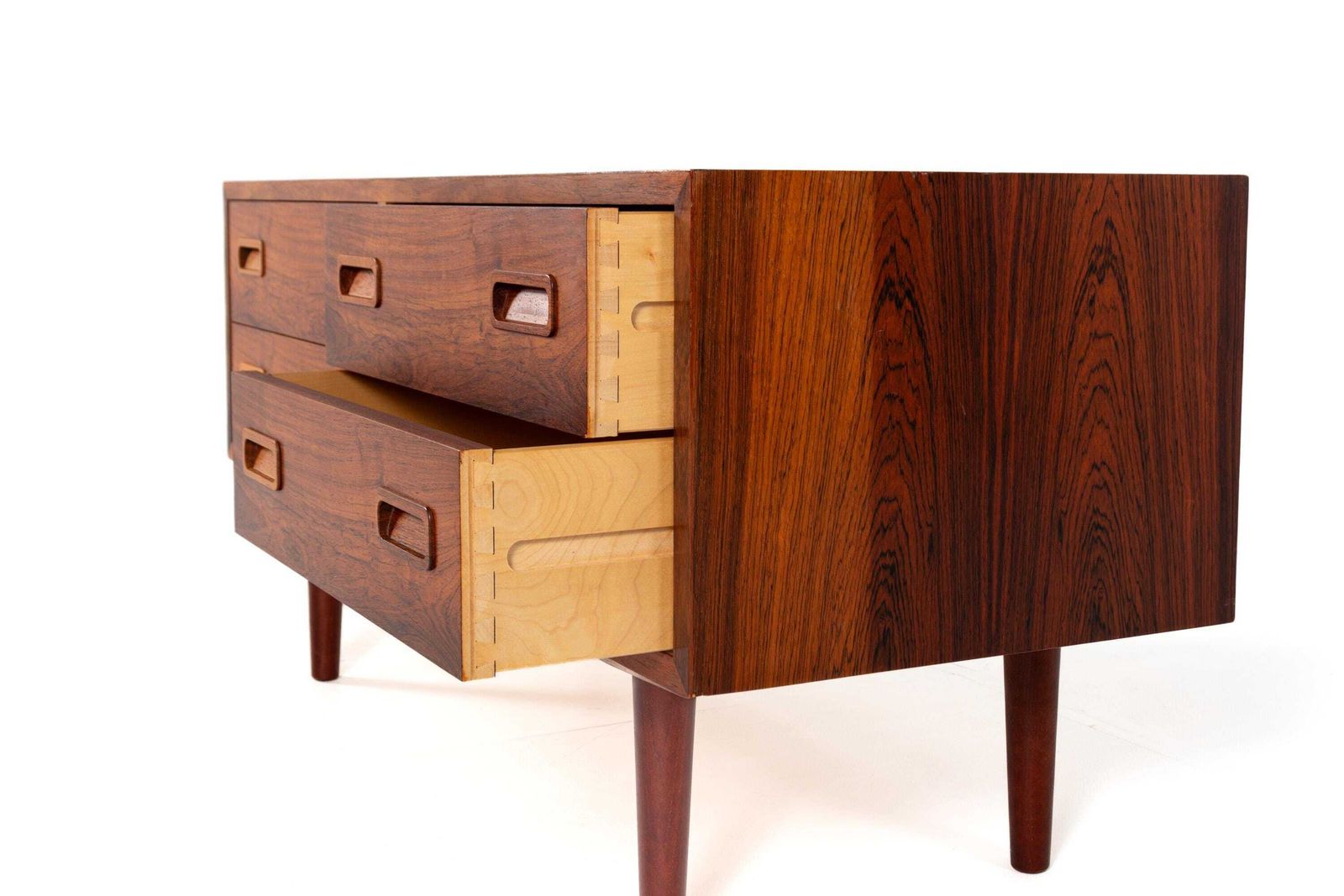 Low Mid Century Danish Rosewood Chest Of Drawers By Poul Hundevad For Hundevad & Co, 1960s photo vinterior