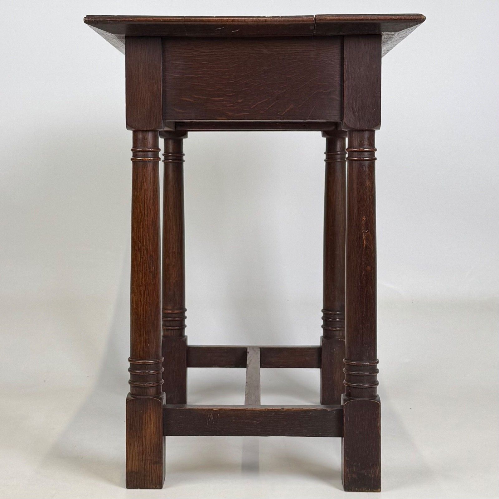 Antique 20th Century Art Nouveau Style Side Table In Oak ( Af 5634 ) photo buy
