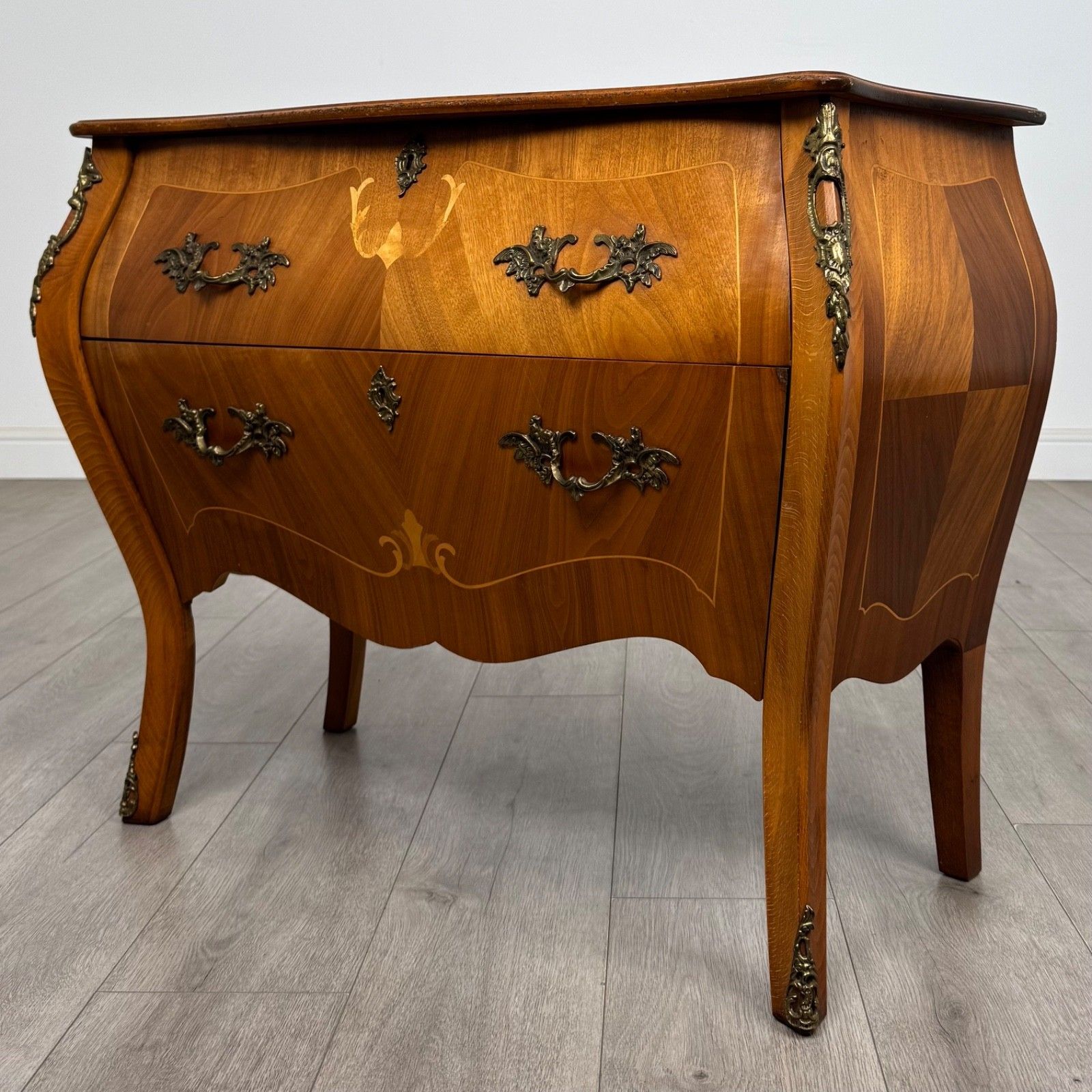 Antique 20th Century Bombe Chest Of Drawers In Walnut ( Af 5596 ) photo furniture