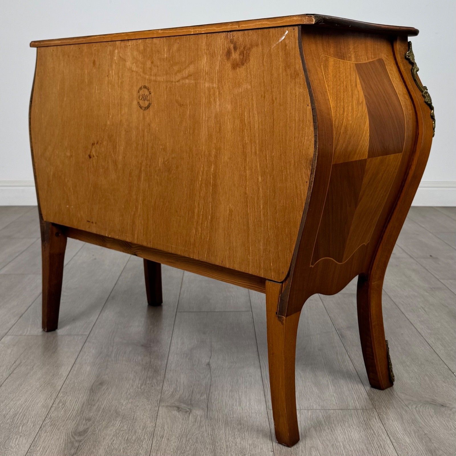 Antique 20th Century Bombe Chest Of Drawers In Walnut ( Af 5596 ) photo vinterior