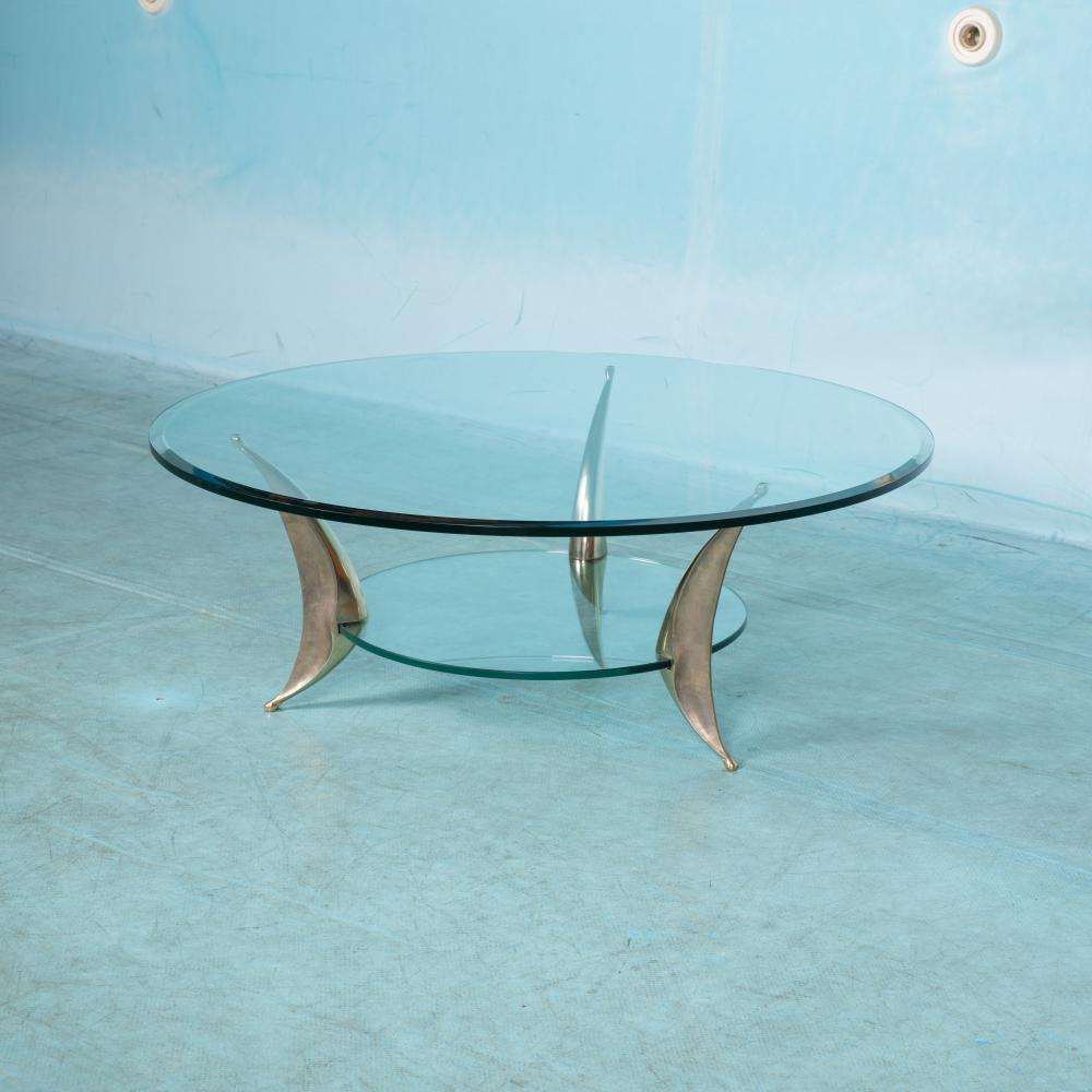 Space Age Italiaans Design Salontafel – Messing Salontafel photo 808.0