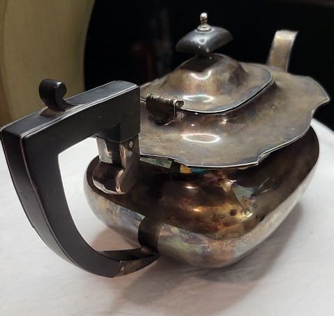 Francis Howard Epns Georgian Teapot With Bakelite Handle, Early 20th Century photo for sale