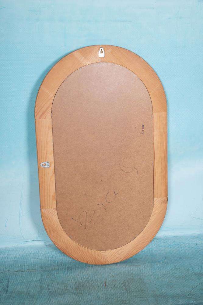 photo furniture Vintage Grote Grenenhouten Spiegel Jaren 70 – Ambachtelijke Houten Spiegel