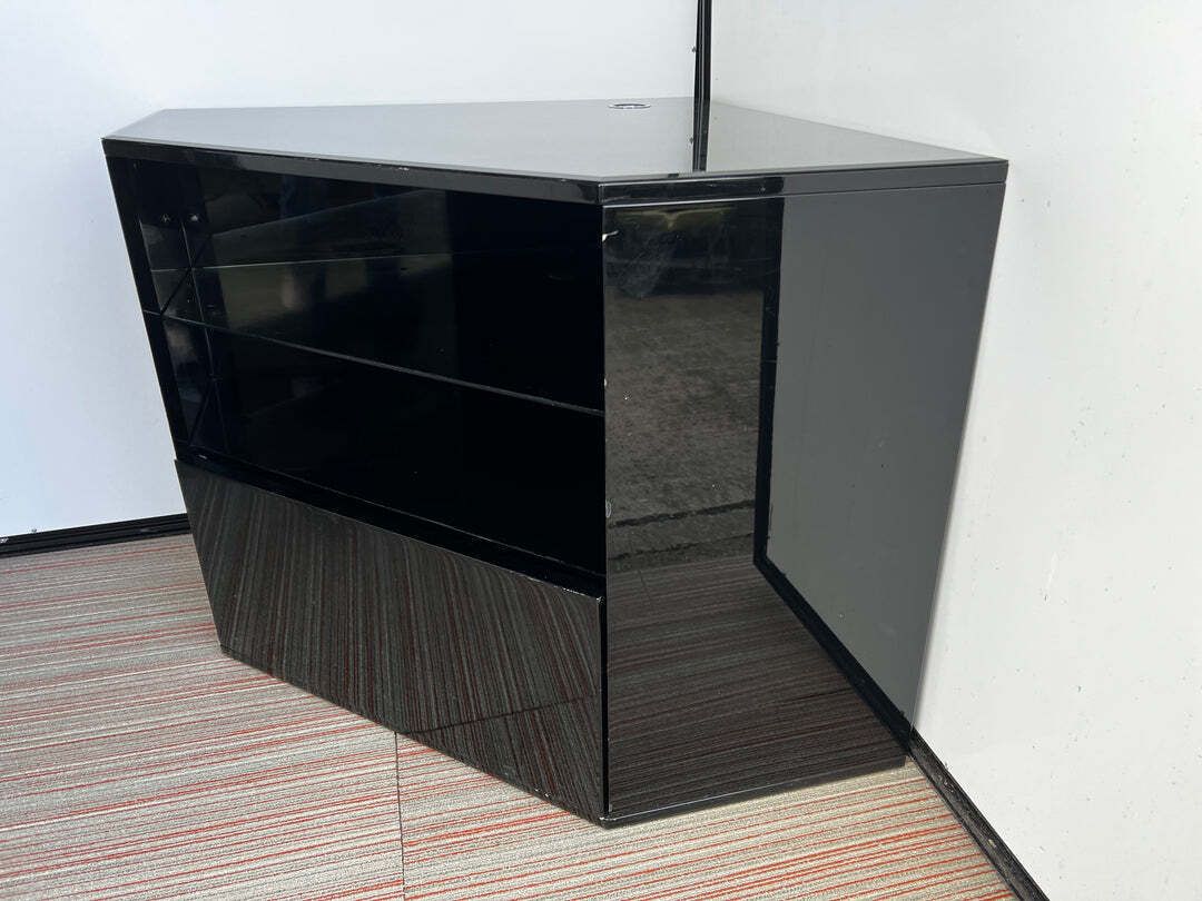Bespoke Black Lacquered Corner Tv Unit Designed By R.B And Manufactured By Reflex (Italy) photo Furniture