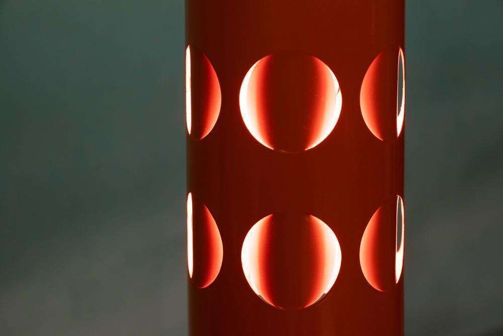 Space Age Jaren '70 Hanglamp – Oranje Vintage Hanglamp photo vintage