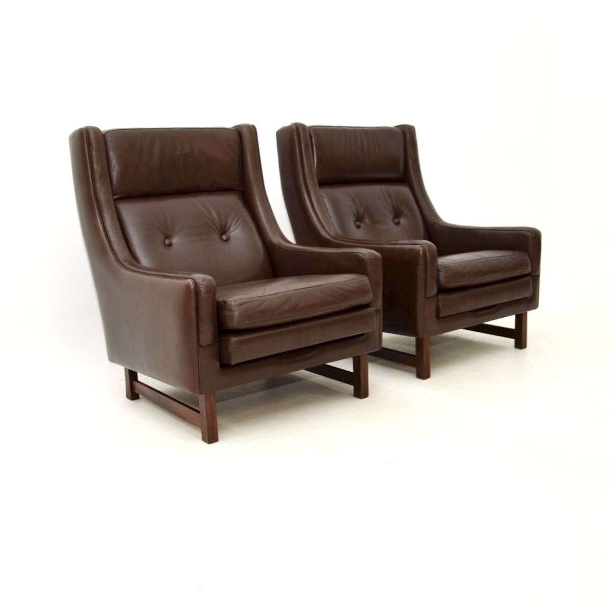 Pair Of Vintage Leather Armchairs By Torbjorn Afdal For Bruksbo photo 1625.0