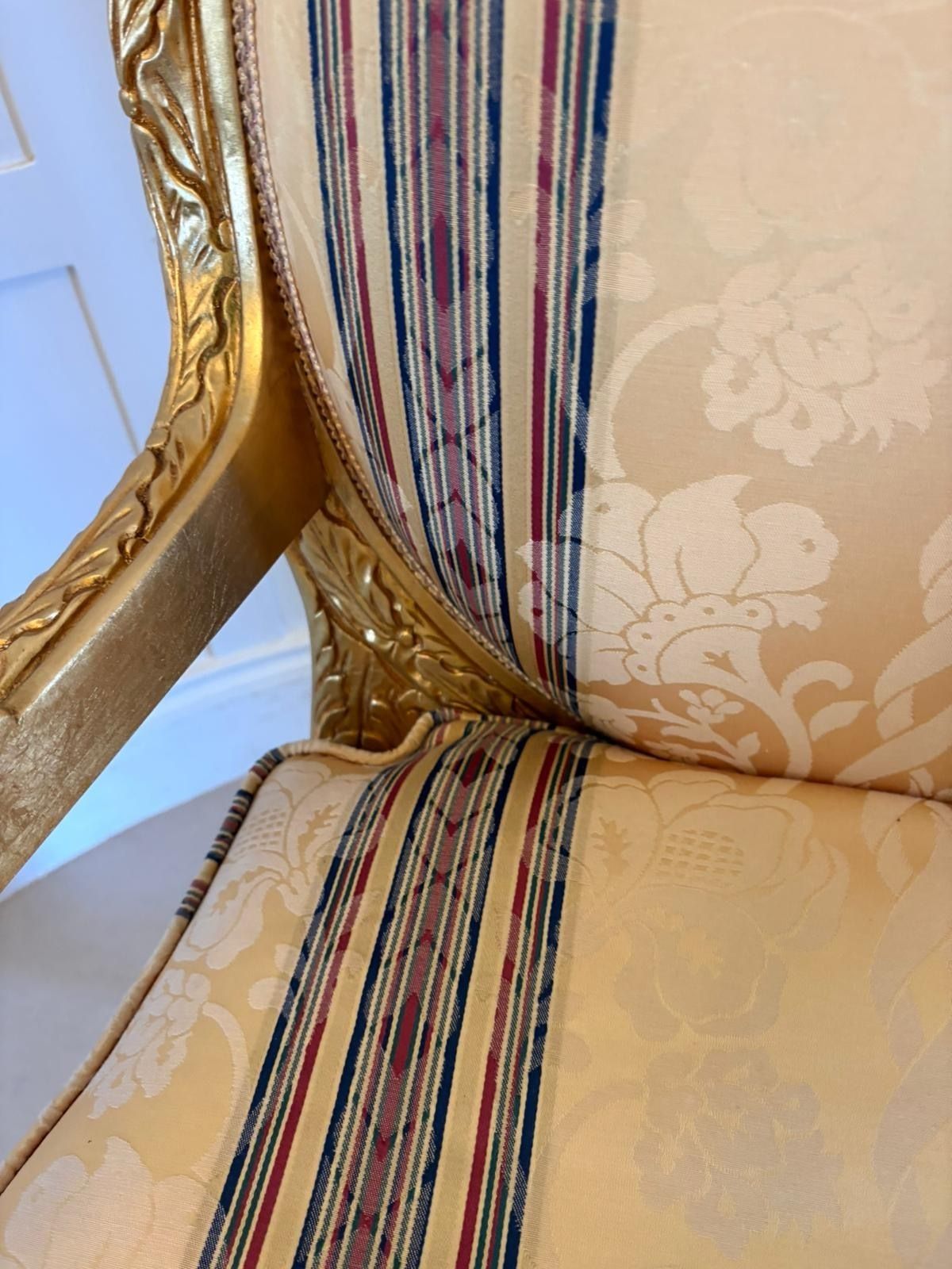 Antique French Giltwood Bergère Armchairs Set Of 4 Louis XVI Style Salon Chairs photo buy