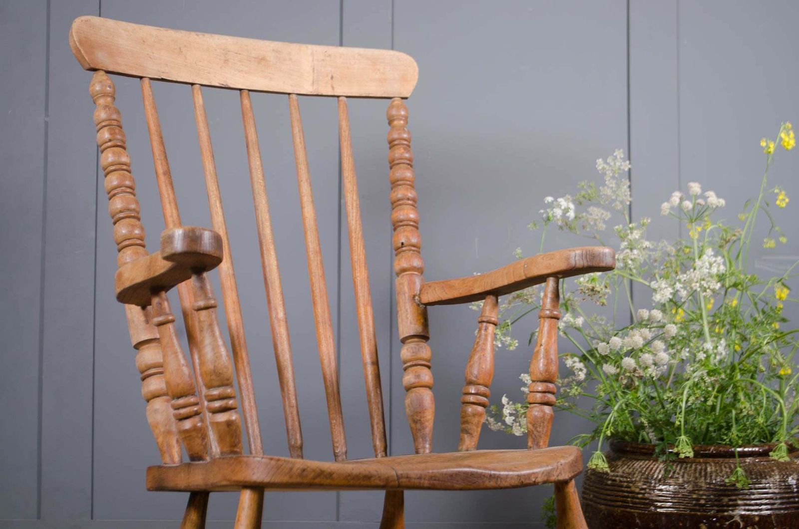 Antique Bobbin Turned Carver Chair photo for sale