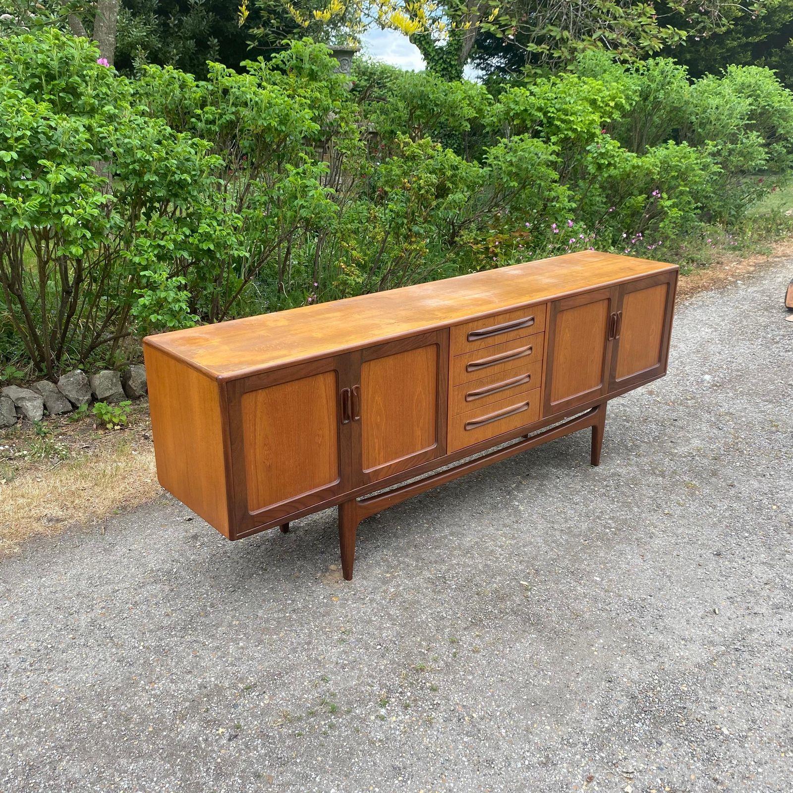 Furniture Matched Pair Of G Plan Mid Century Modern Blonde Fresco Sideboards By Gomme photo