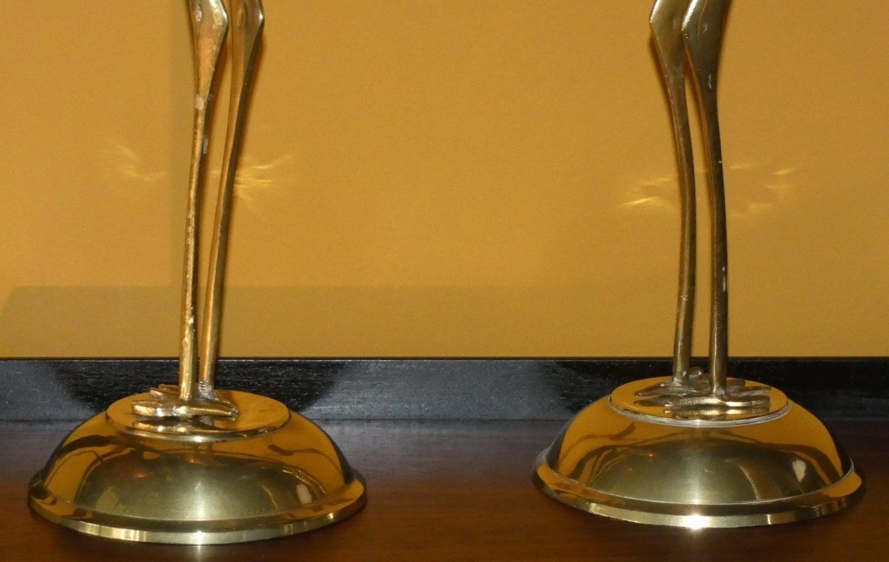 Brass Ibis Sculptures, France, 1960s, Set Of 2 photo vintage