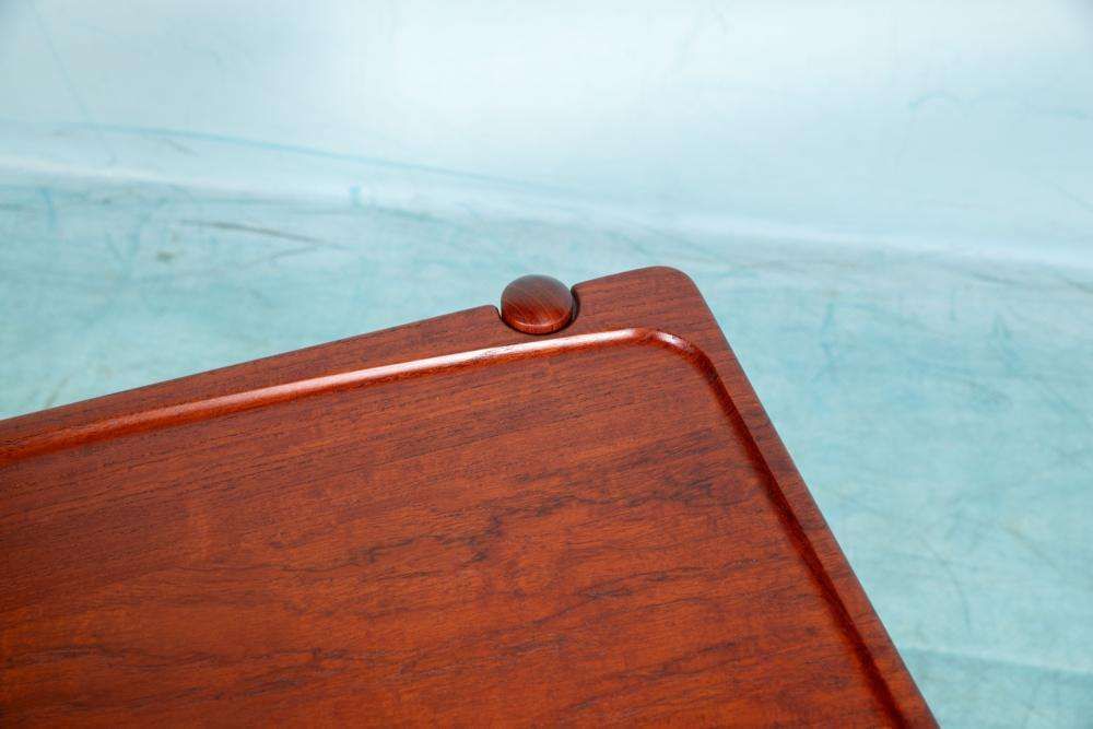 photo vintage Vintage Teak Serving Trolley, Danish Design Bar Cart Wegner