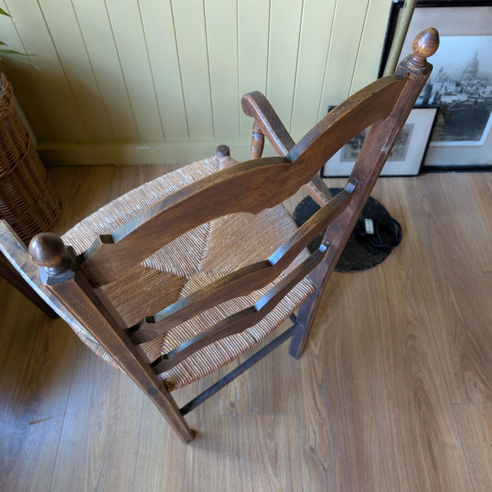Antique French County Ladder Back Armchair photo buy