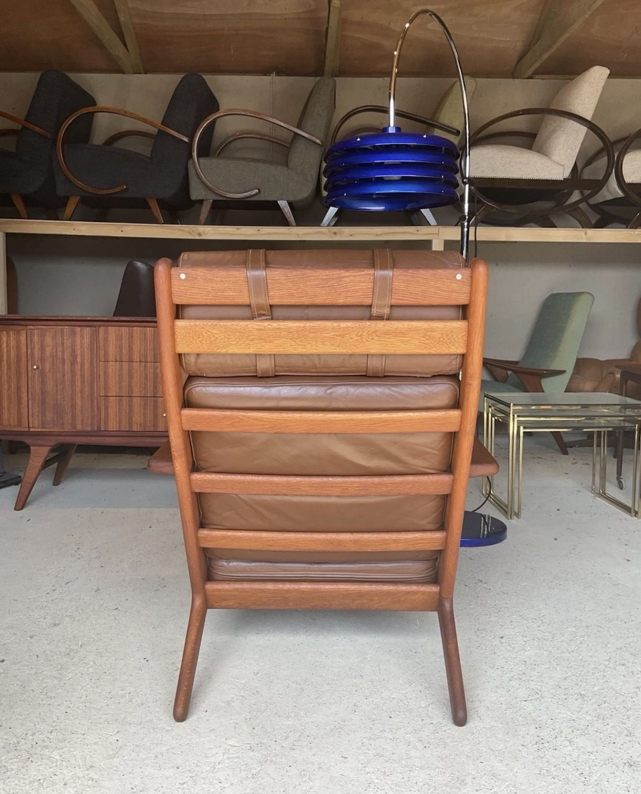 photo buy Hans Wegner Ge290 Teak High Backed Armchair For Getama Of Denmark Mid Century