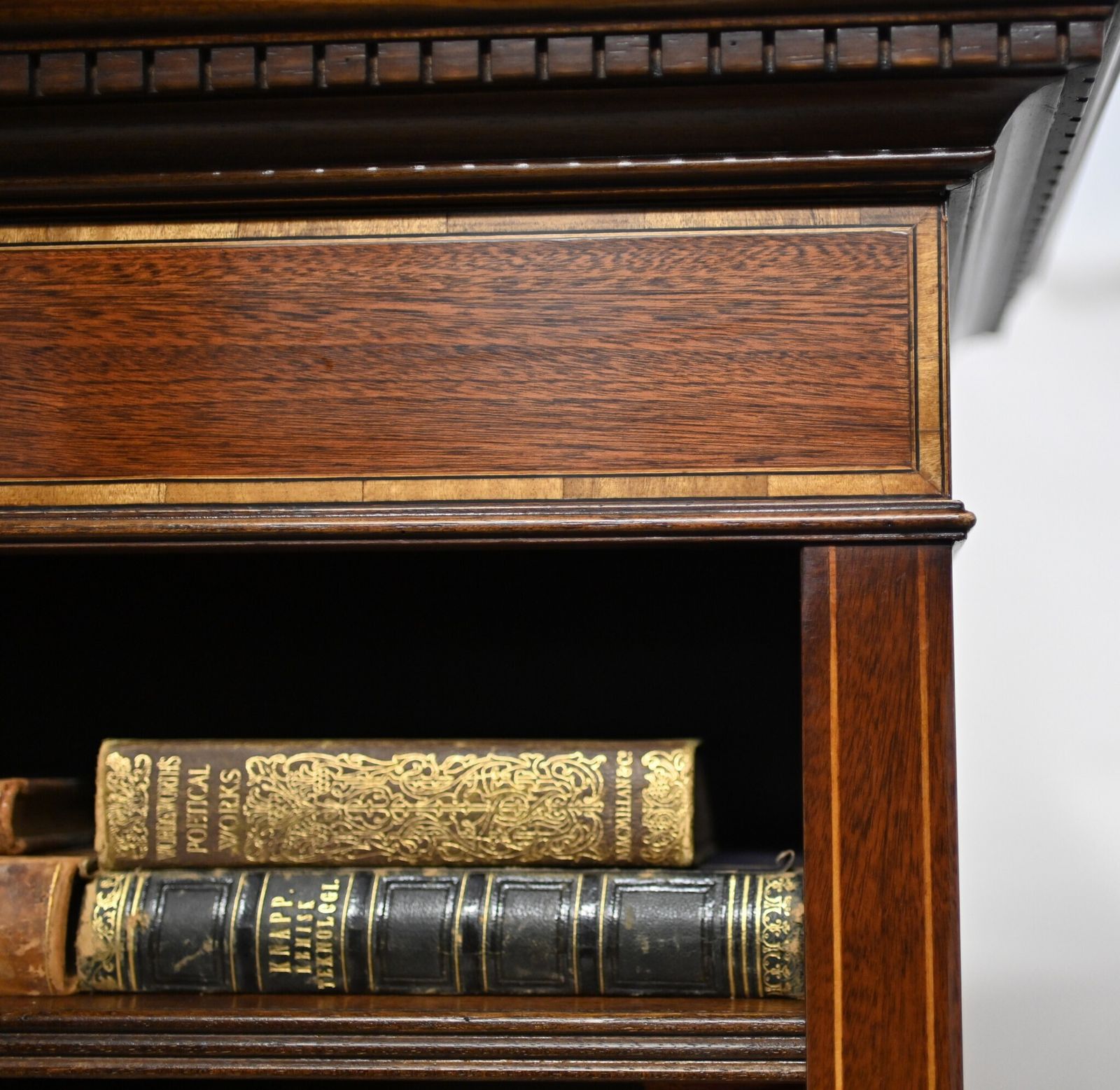Pair Mahogany Bookcases Open Front Sheraton Bespoke. photo for sale