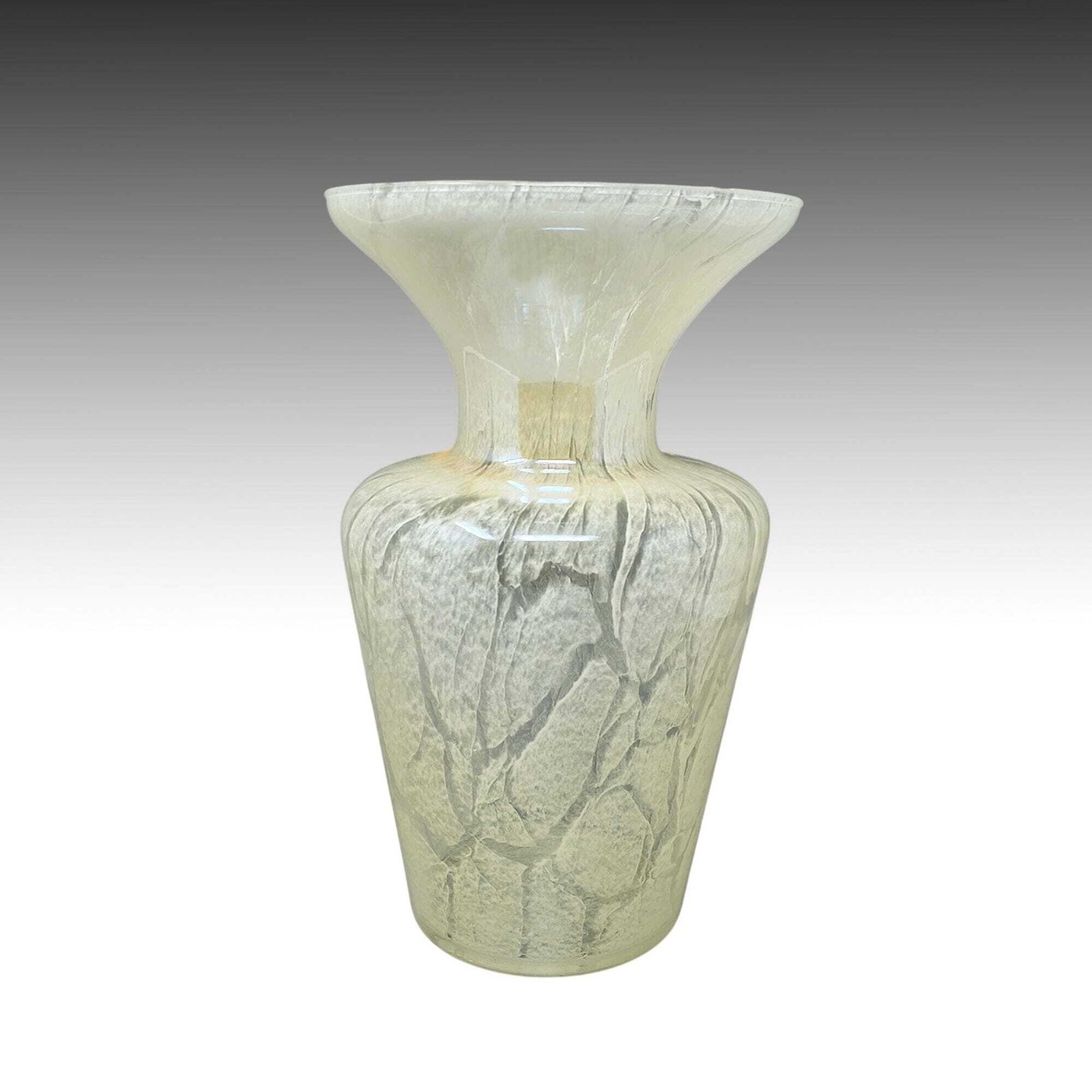 Vase de luxe en verre de Murano vert, fait main, par Maestro Del Vetro, années 1970. Fabriqué en Italie. photo Décoration