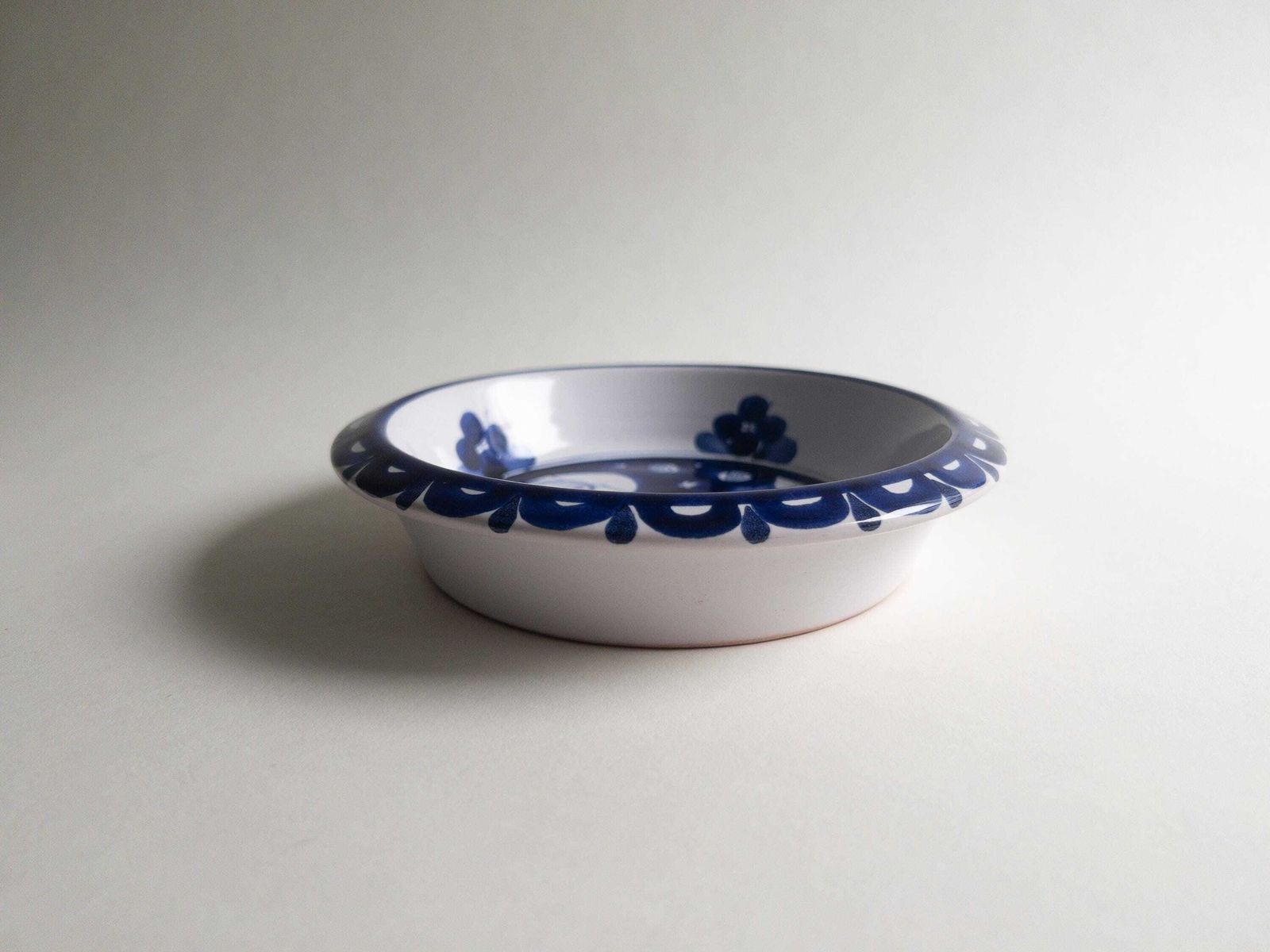 Swiss Pottery By Luzerner Keramik   Blue And White Bowls   Floral Decor   Set Of 4 photo vintage