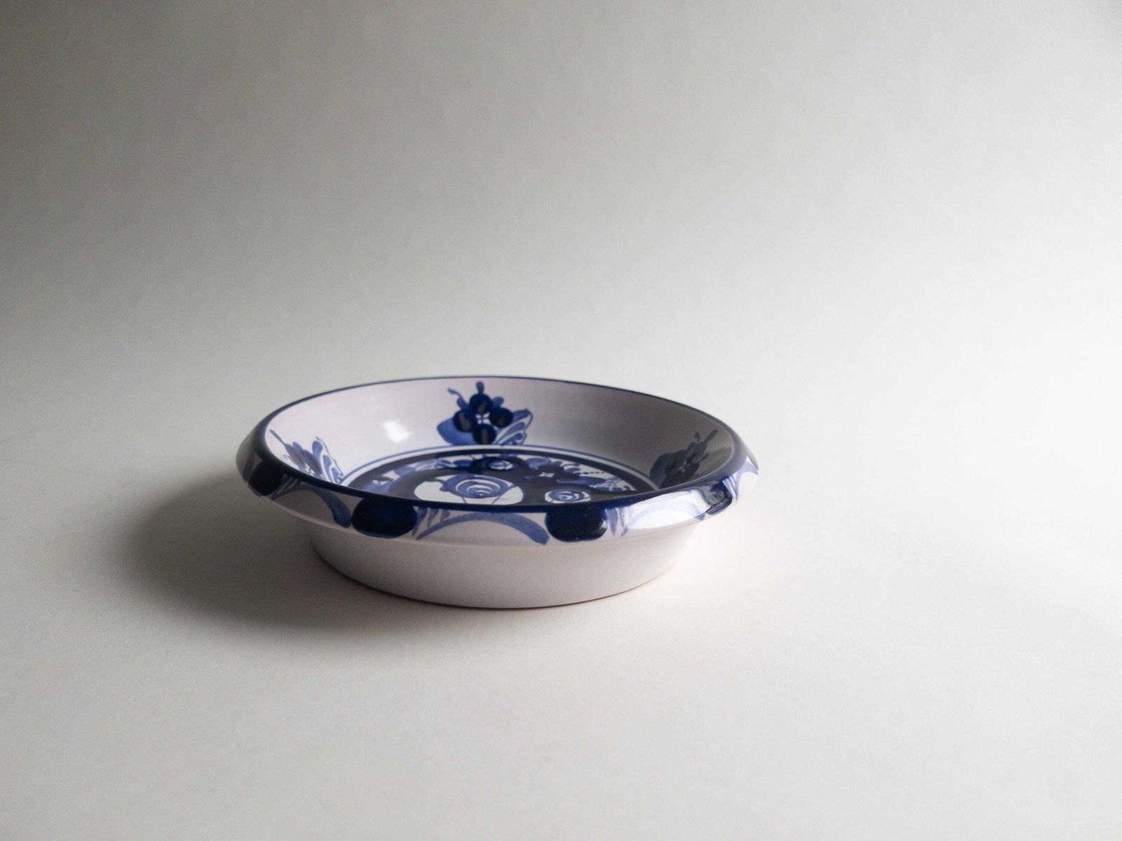 photo furniture Swiss Pottery By Luzerner Keramik   Blue And White Bowls   Floral Decor   Set Of 4