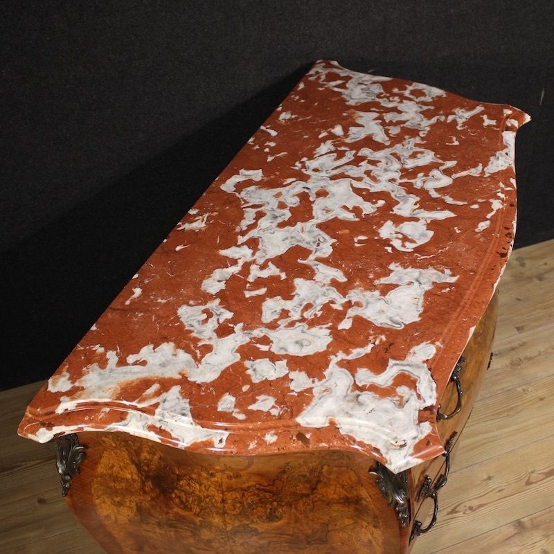 Lombard Inlaid Dresser In Louis XV Style With Marble Top photo 4600.0