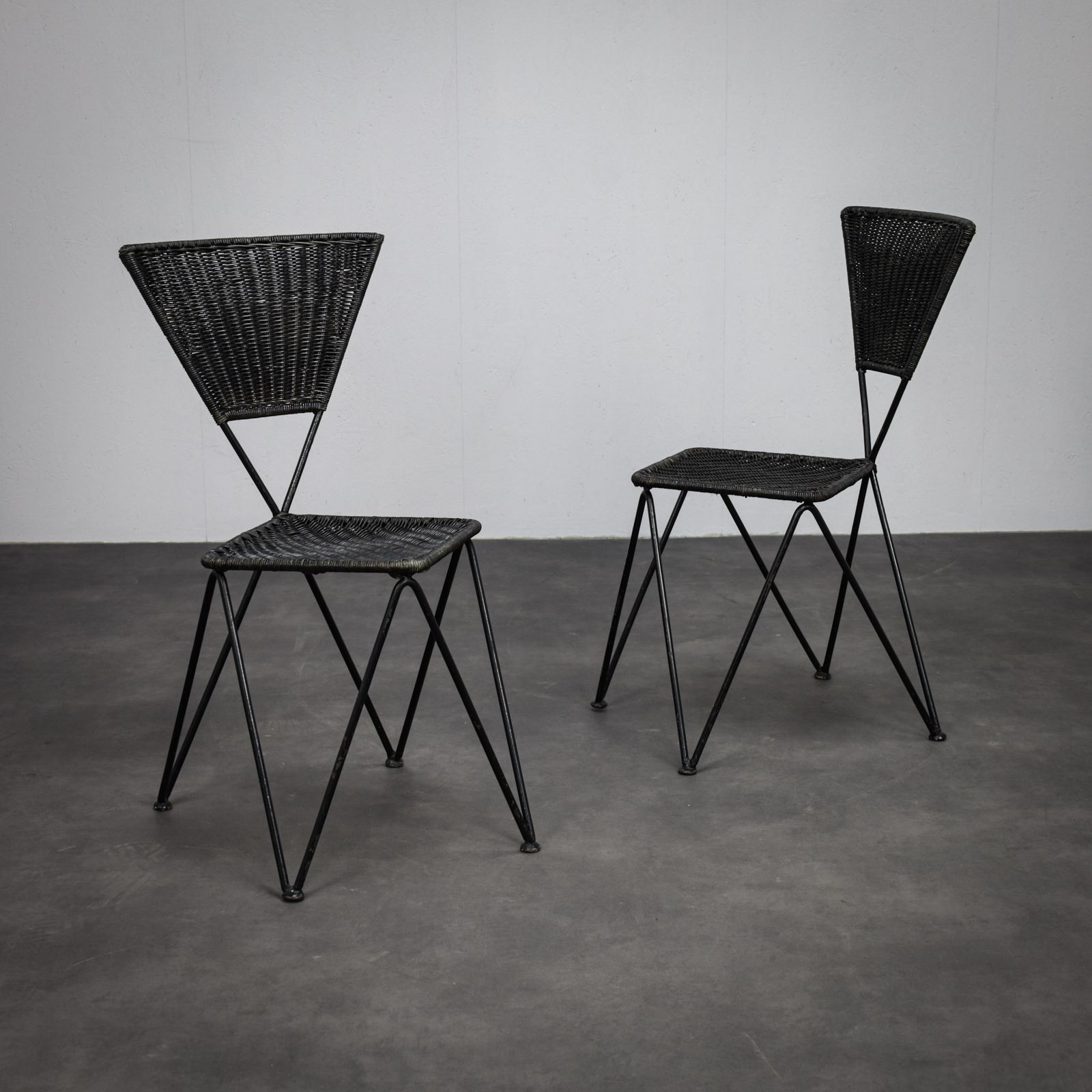 Rare Pair Of “Sonett” Chairs By Karl Fostel Seniors Erben (1950s).